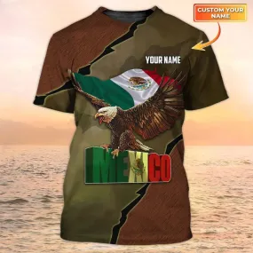 3D All Over Print Mexico Eagle Flag T Shirt Custom Mexican Tshirt