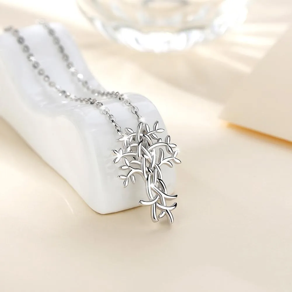 925 Sterling Silver Tree of Life Irish Knot Pendant Necklace