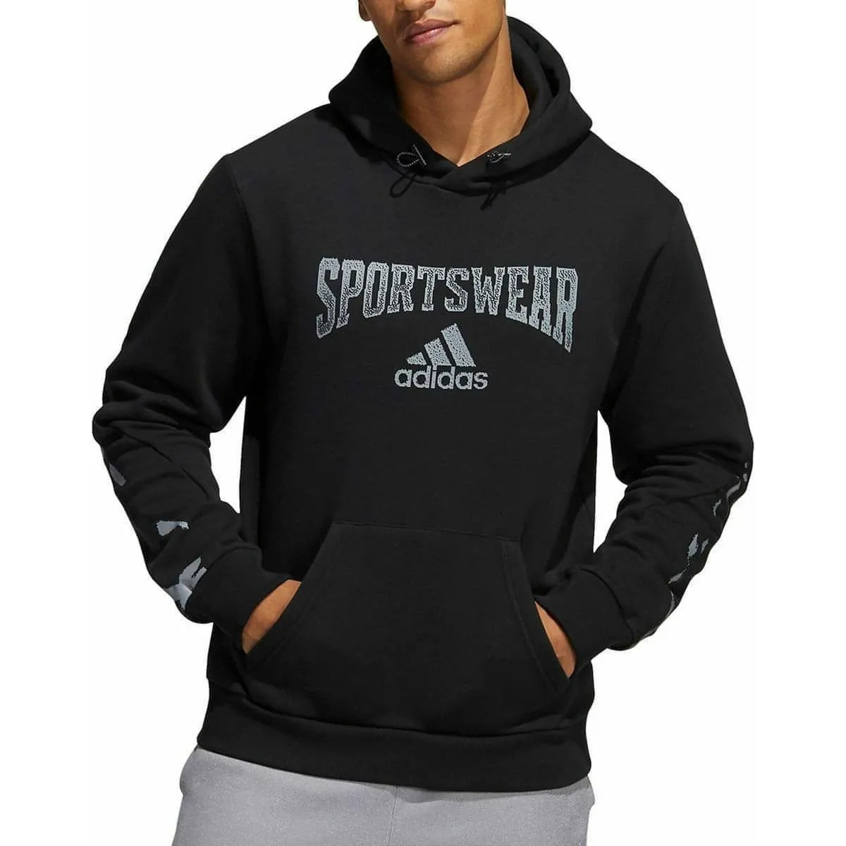 adidas Reverse Retro Future Icons Graphic Mens Hoody - Black