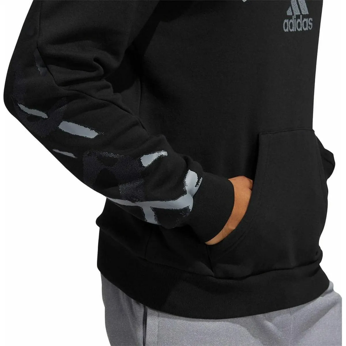 adidas Reverse Retro Future Icons Graphic Mens Hoody - Black