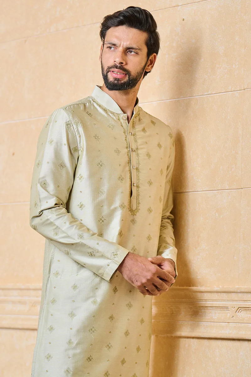 All Over Embroidered Kurta Set