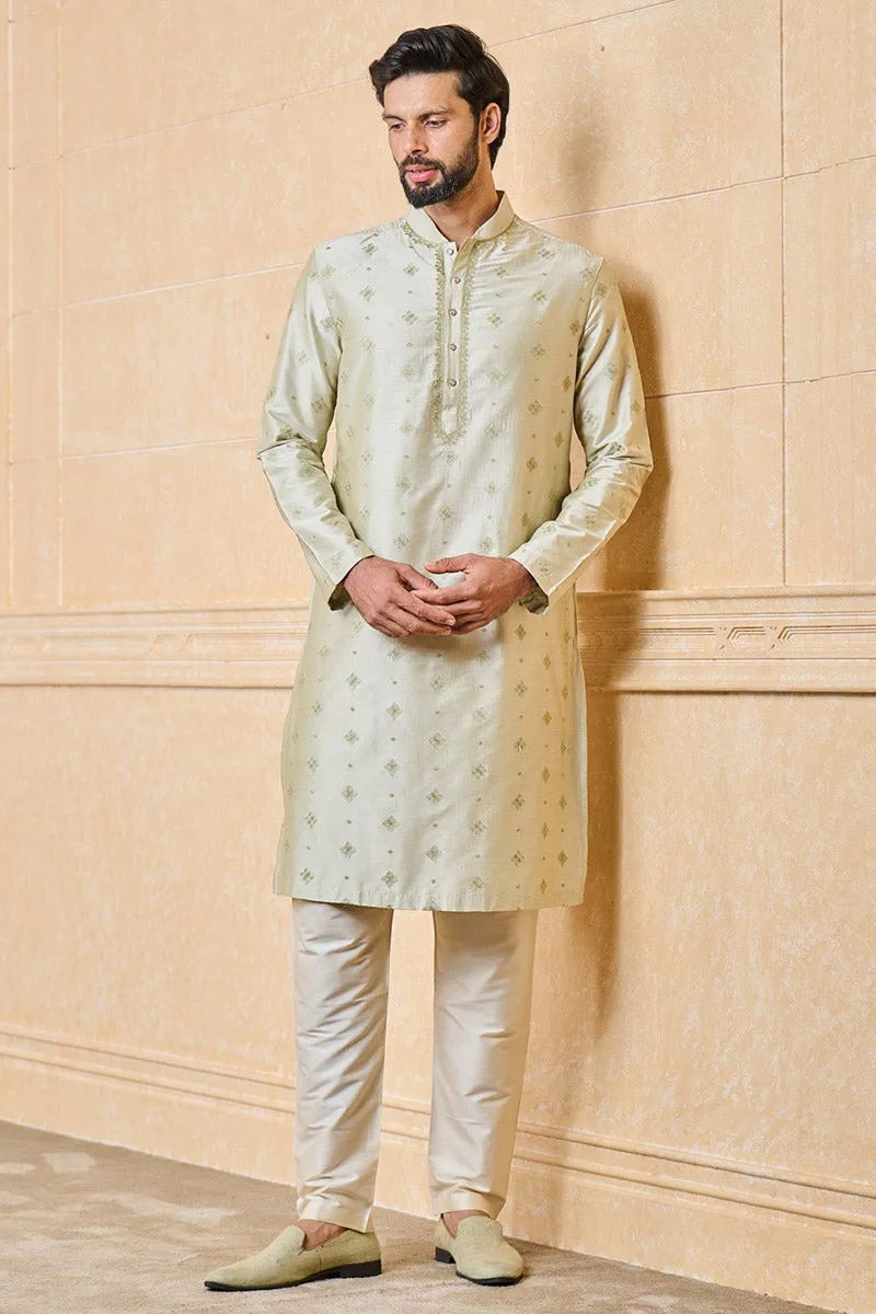 All Over Embroidered Kurta Set