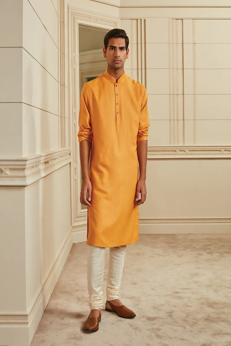 All Over Self Textured Kurta Set