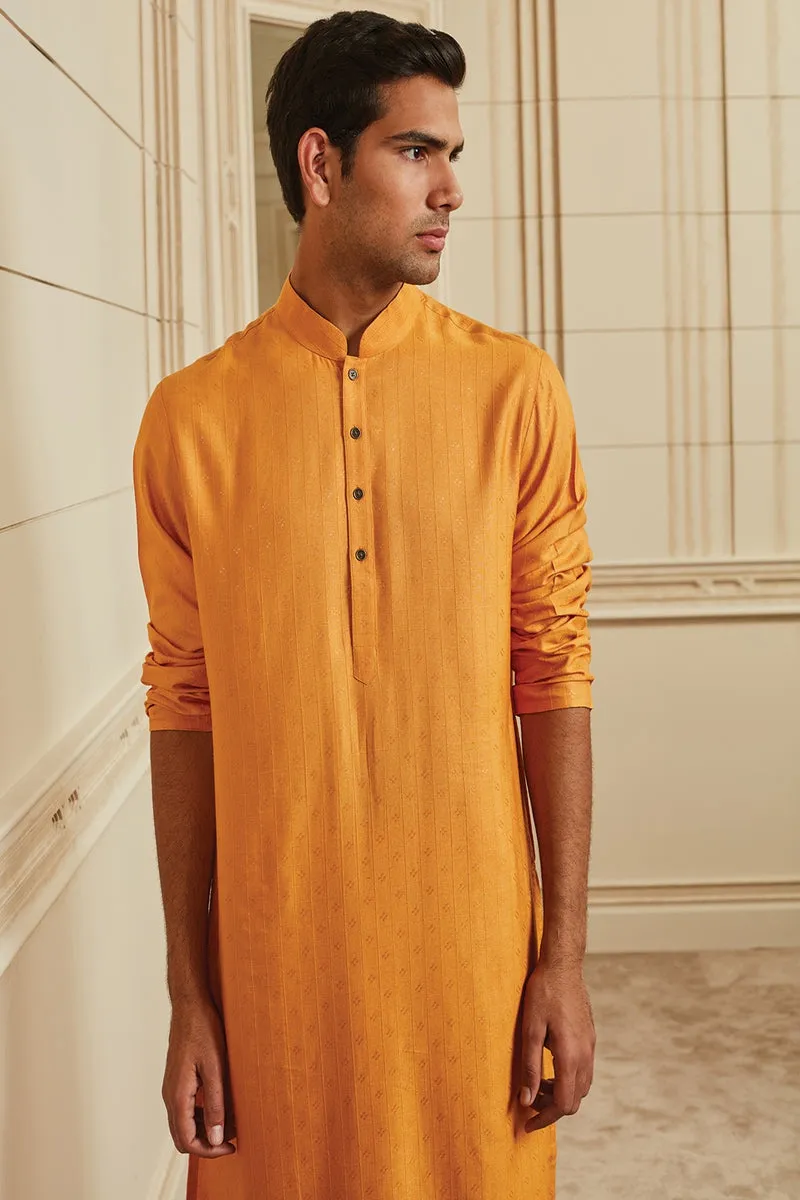 All Over Self Textured Kurta Set