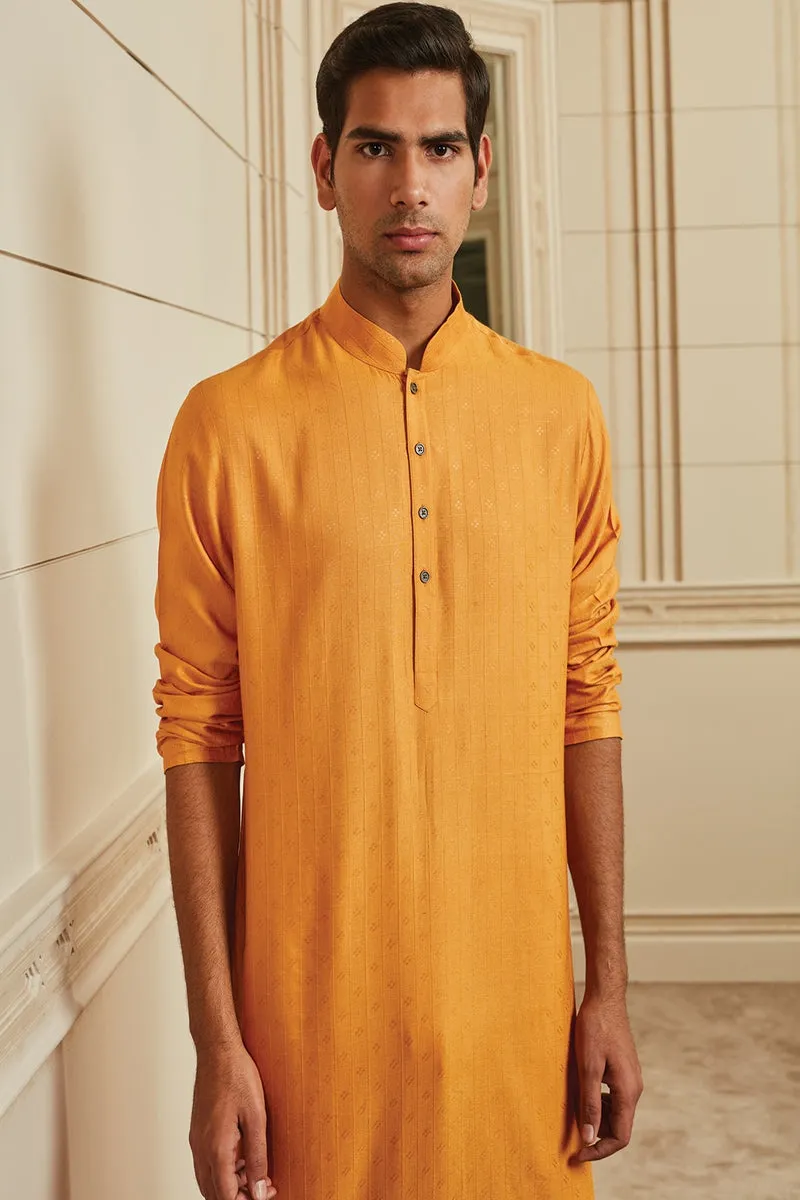 All Over Self Textured Kurta Set