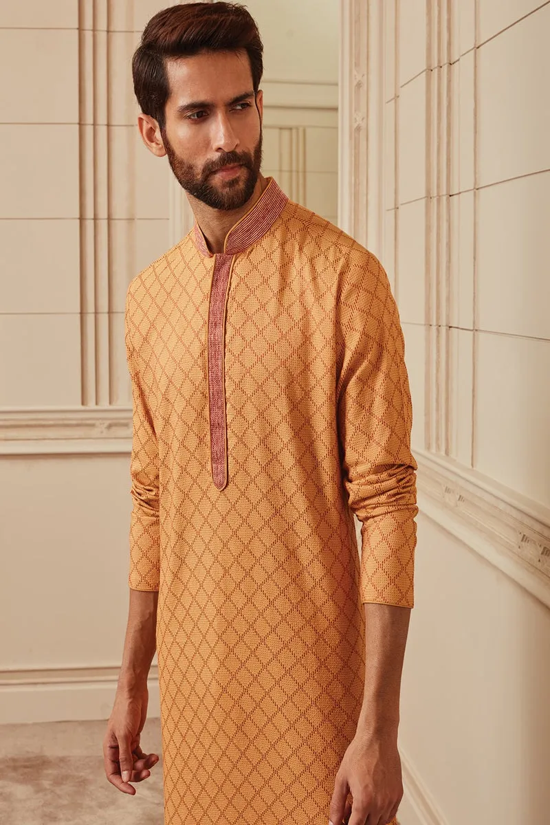 All Over Textured Kurta Set