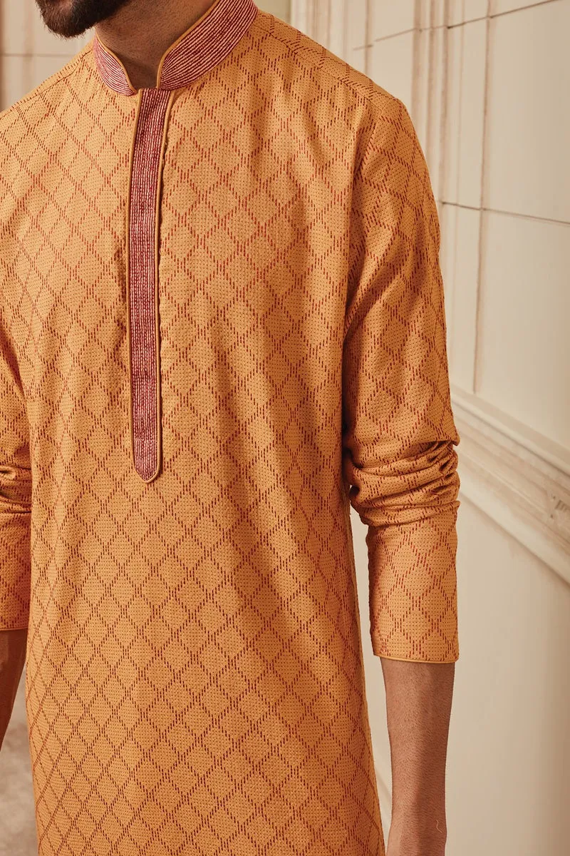 All Over Textured Kurta Set