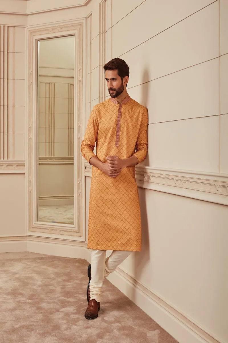 All Over Textured Kurta Set