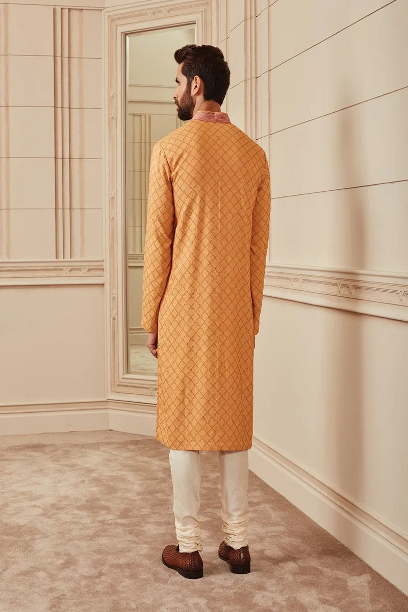 All Over Textured Kurta Set