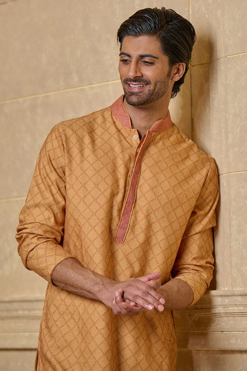 All Over Textured Kurta Set