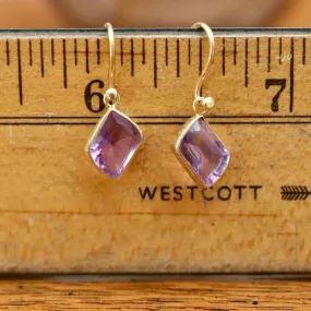 Amethyst Art Nouveau Dangle Earrings