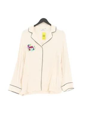 & Other Stories Women's Blouse UK 10 Cream 100% Viscose