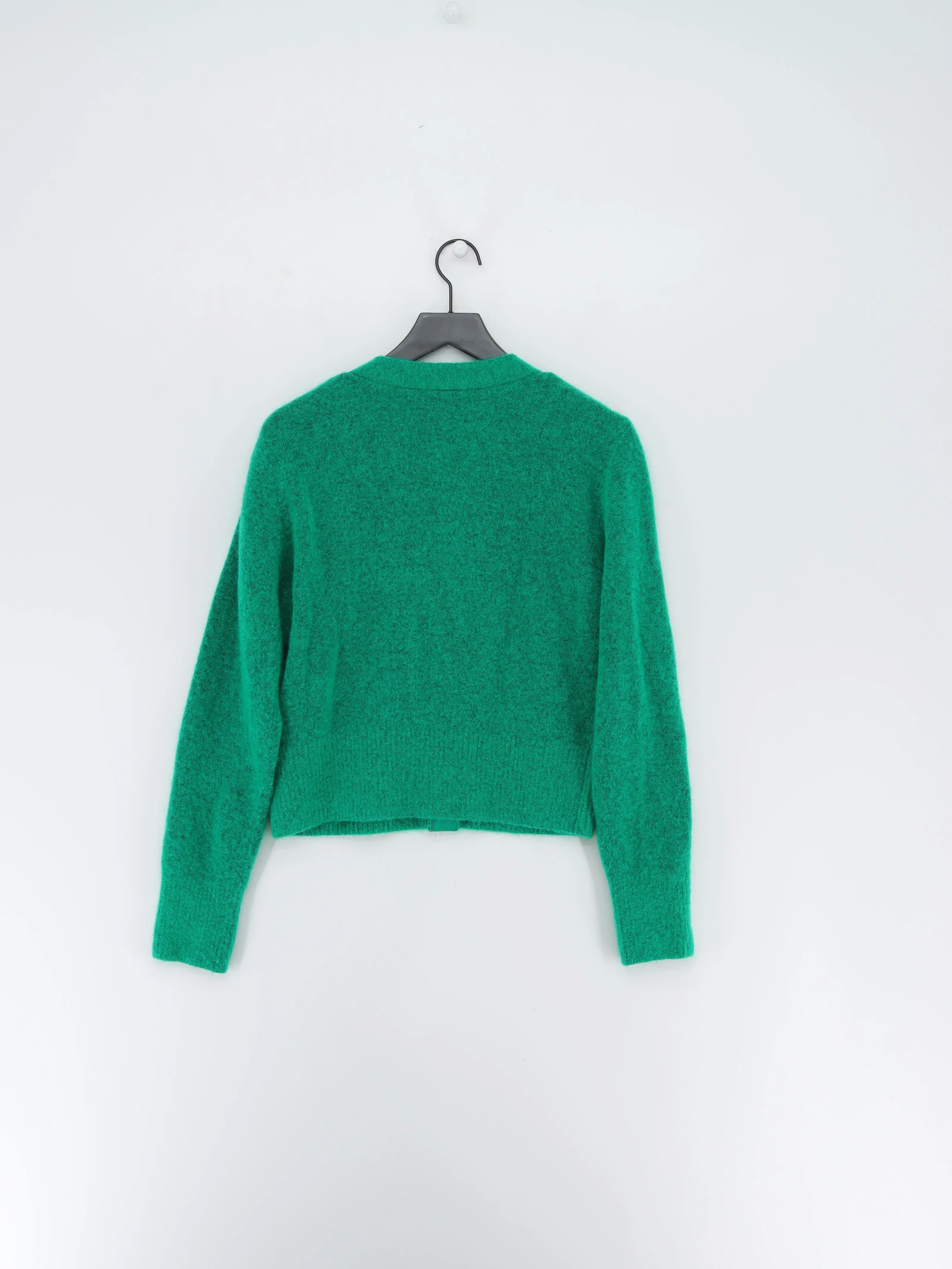 & Other Stories Women's Cardigan M Green Wool with Elastane, Mohair, Polyamide