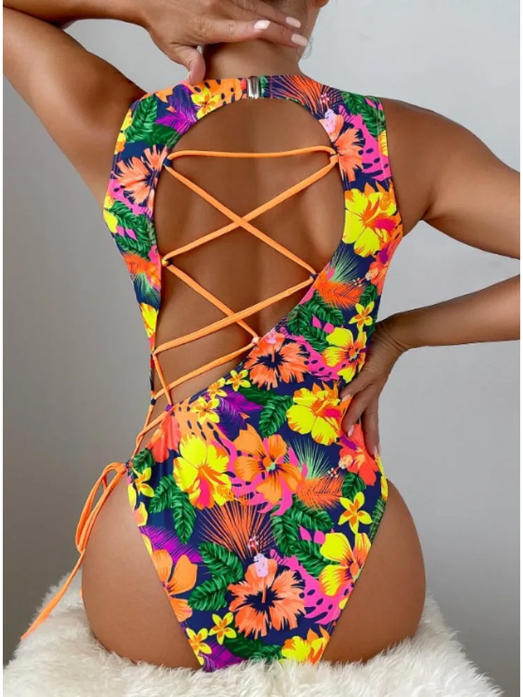 Anguilla Cut Out Open Back Swimsuit