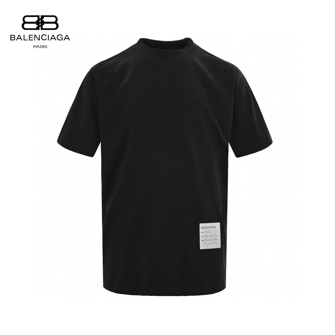 Balenciaga Black T-Shirt with Label Detail