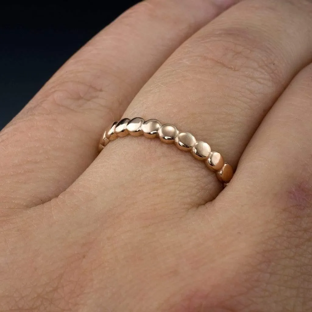 Beaded Eternity Ring Stacking Wedding Band