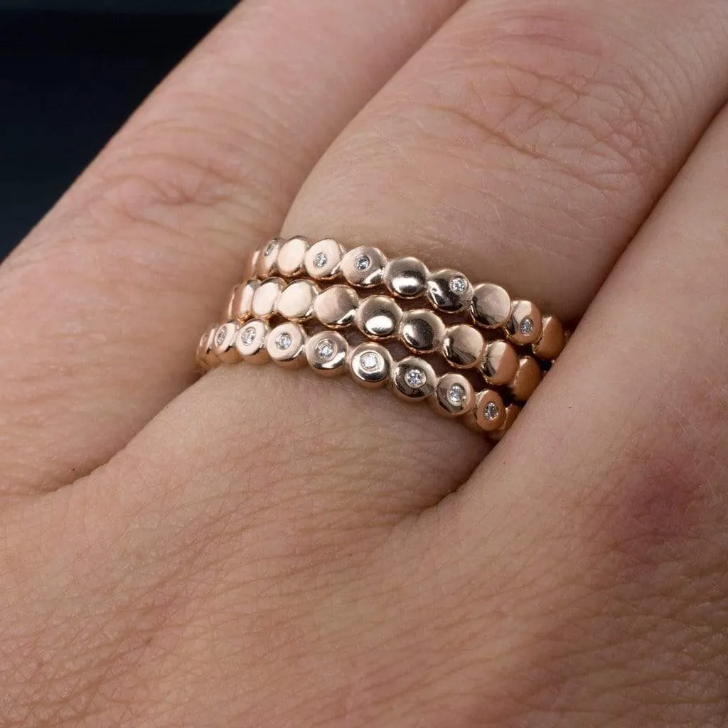 Beaded Eternity Ring Stacking Wedding Band