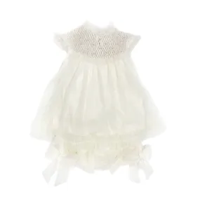 Bella Buttermilk Tulle Blouse and Bloomers Set