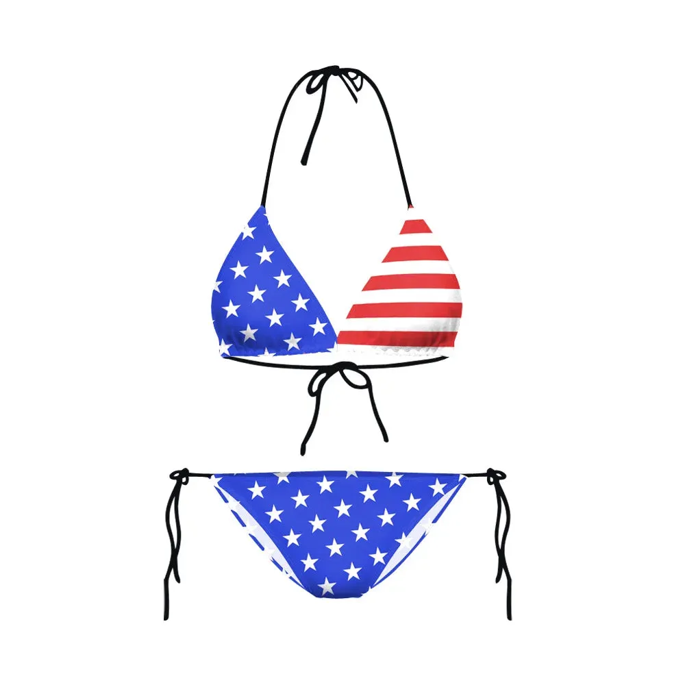 Bikini mit amerikanischer Flagge und Sternenmuster