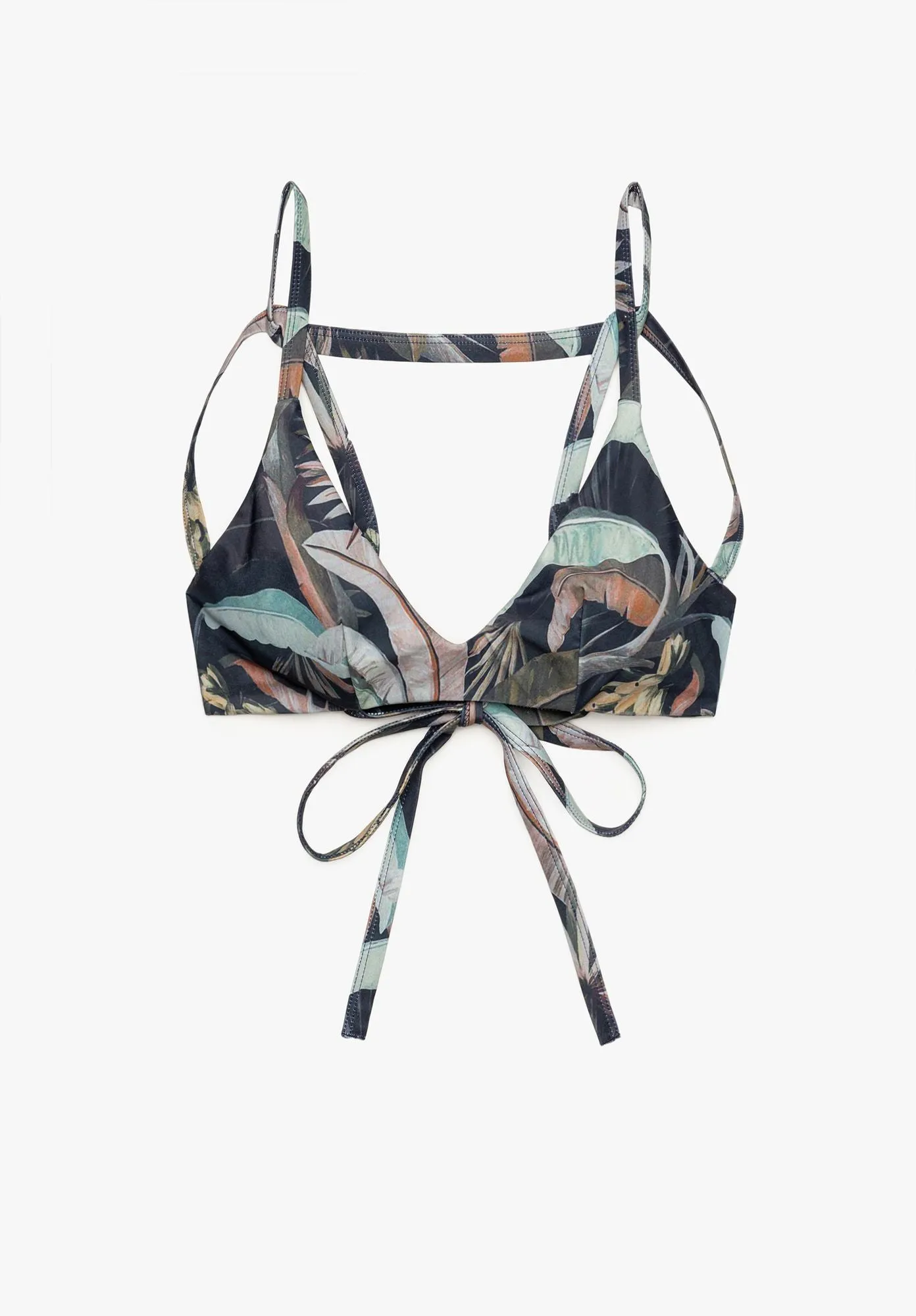 Bikini Top Cross Back KAALA LAU Recycled Print