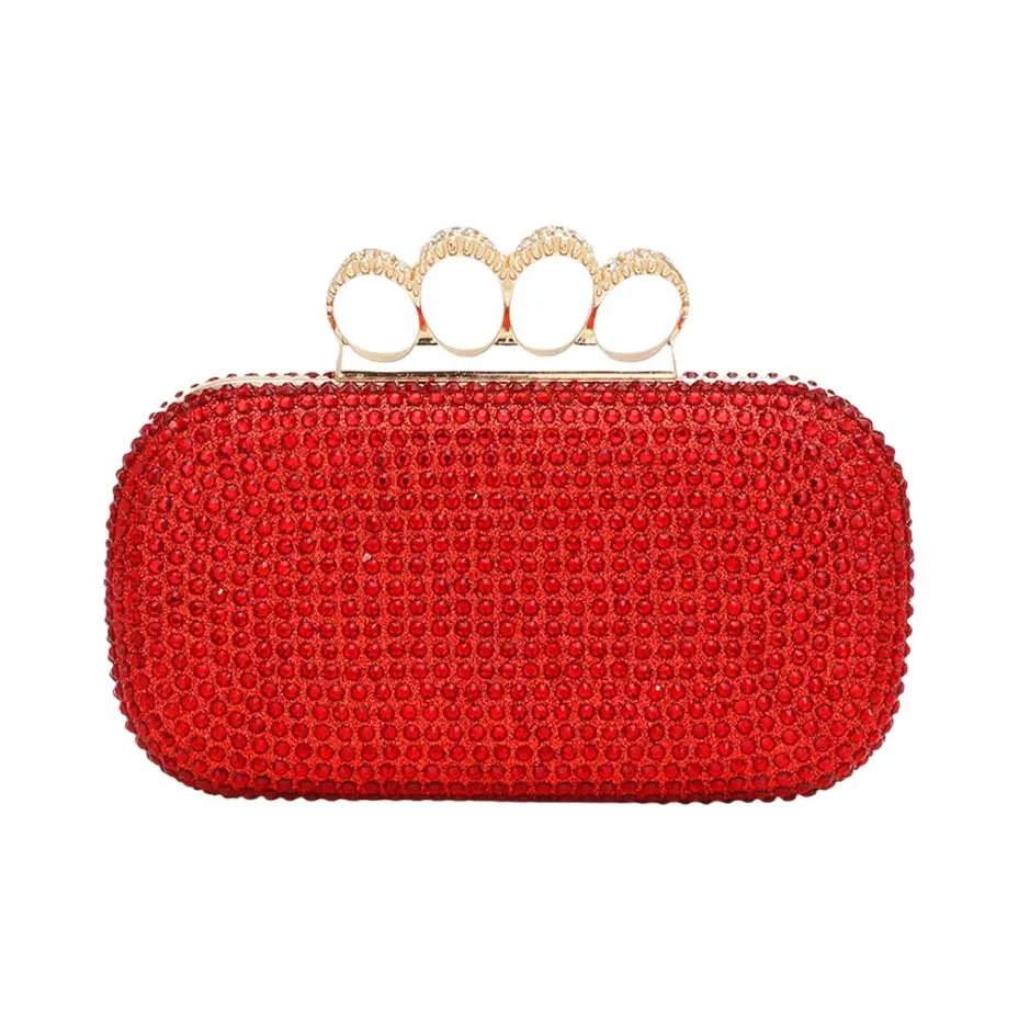 Bling Rectangle Evening Clutch Crossbody Bag