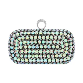 Bling Stone Embellished Evening Clutch Tote Crossbody Bag