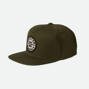 BRIXTON Oath III Snapback Hat - Olive