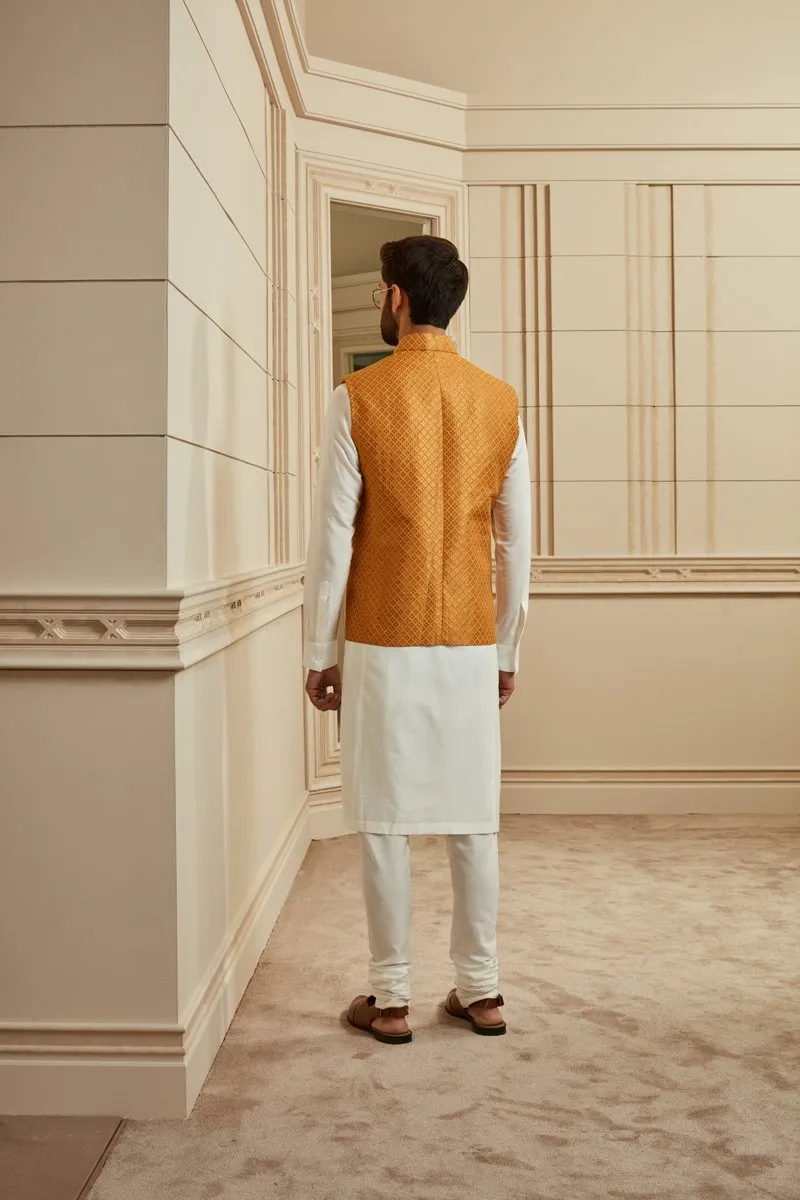 Brocade Bundi With Kurta Chudidar