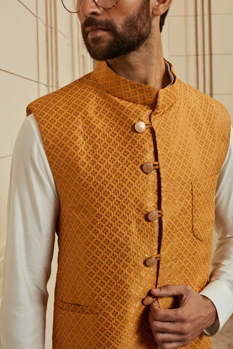 Brocade Bundi With Kurta Chudidar