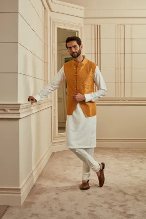 Brocade Bundi With Kurta Chudidar