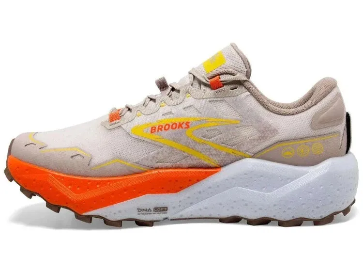 Brooks Caldera 7 (D Width) - White Sand/Chateau Gray/Yellow (Mens)