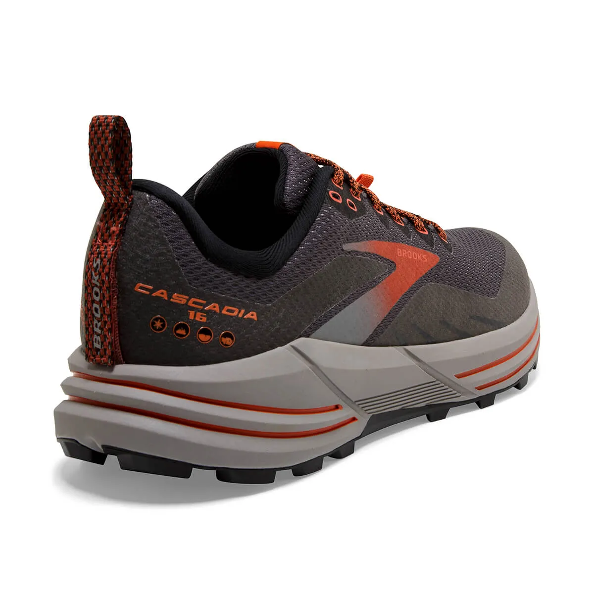 Brooks Cascadia 16 GTX Mens | Black/ebony/cinnabar