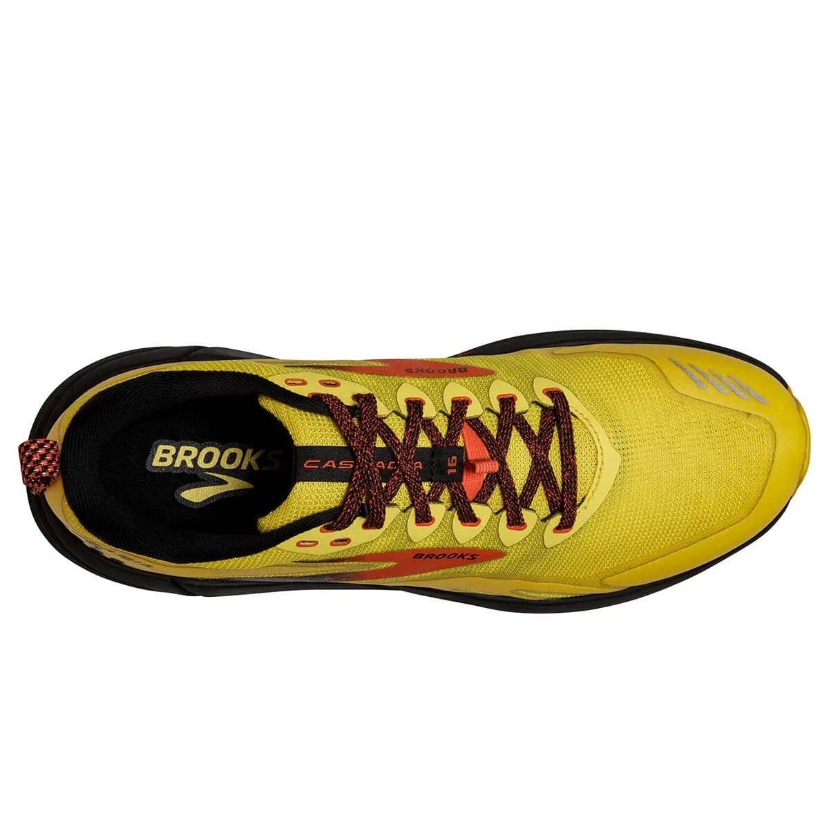 Brooks Cascadia 16 Mens | Yellow/black/grenadine