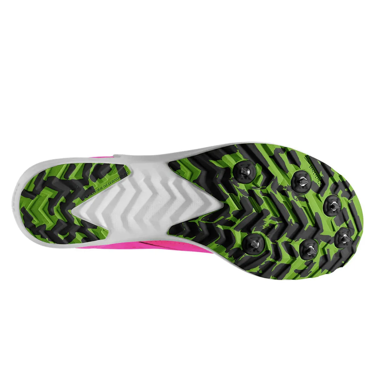 Brooks Draft XC Cross Country | Pink Glo/green/black