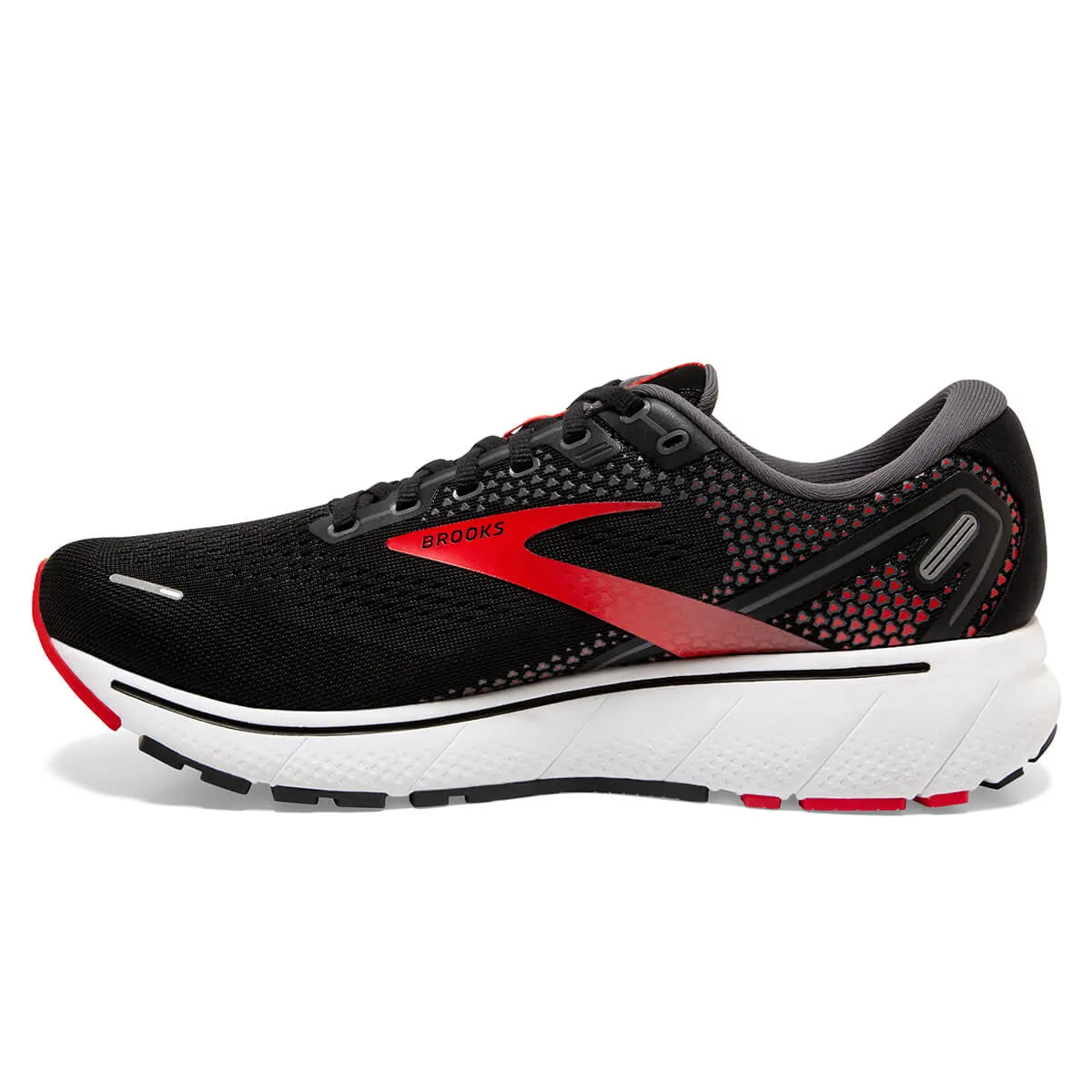 Brooks Ghost 14 Mens | Black/red/white