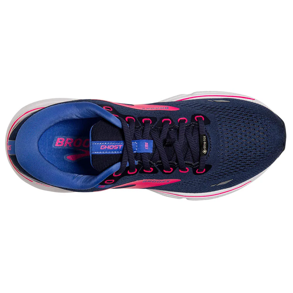 Brooks Ghost 15 GTX (Womens) - Peacoat/Blue/Pink