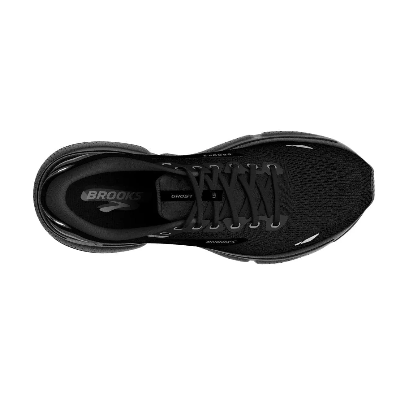 Brooks Ghost 15 (Mens) Wide - Black/Black/Ebony