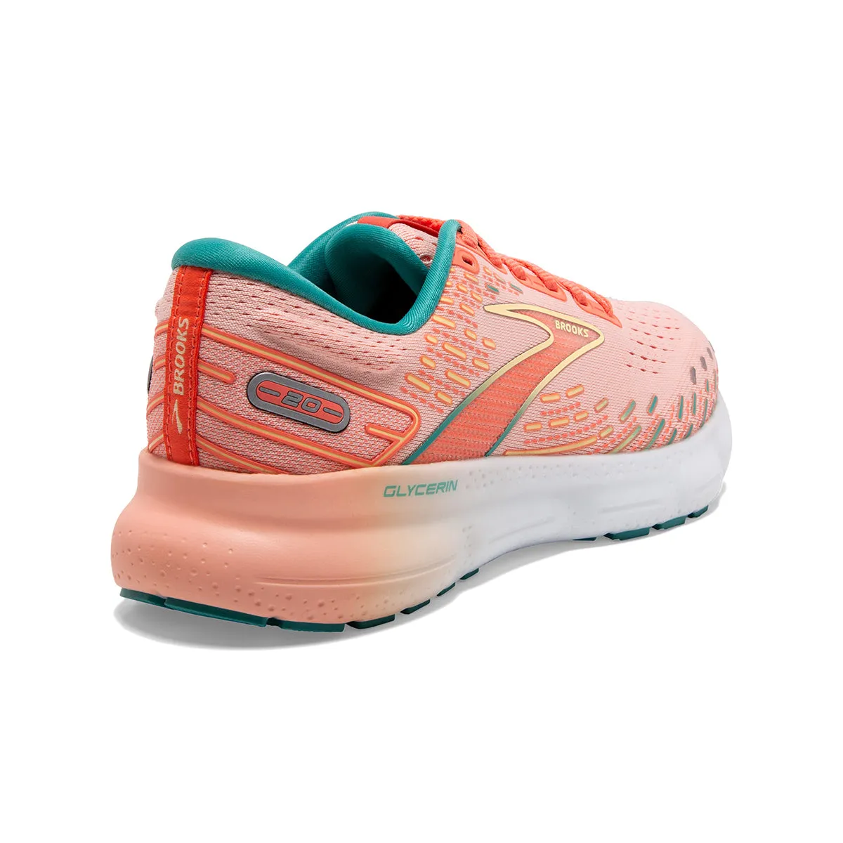 Brooks Glycerin 20 Womens | Tropical Peach/fusion Coral/latigo Bay