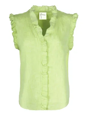 Byrdee Shirt Washed Linen Key Lime