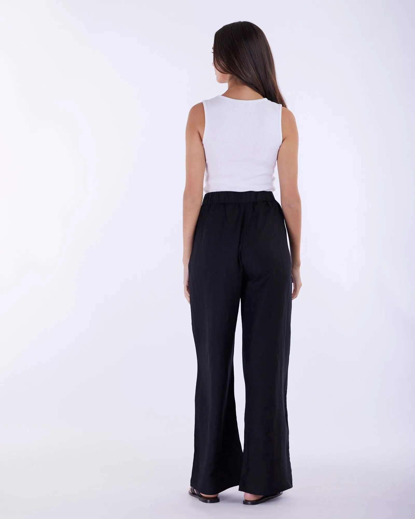 Cancun Linen Pant - Black