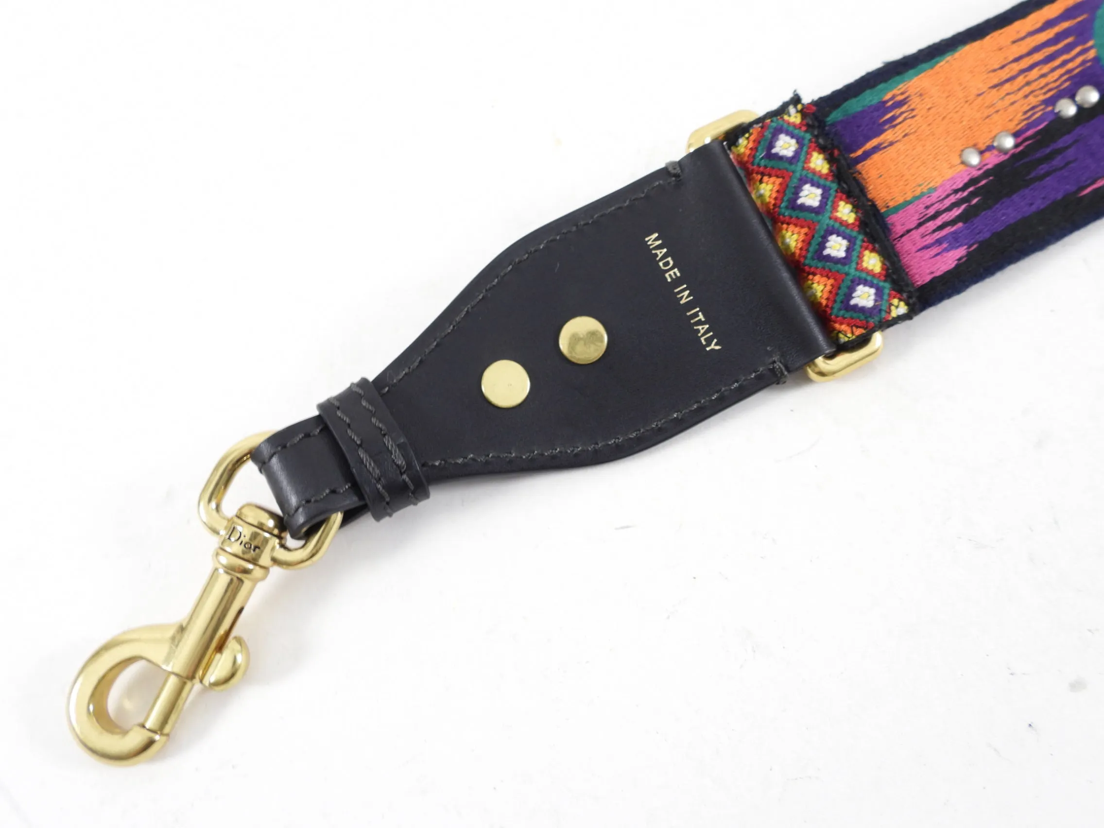 Christian Dior Wide Studded Multicolor Bag Strap