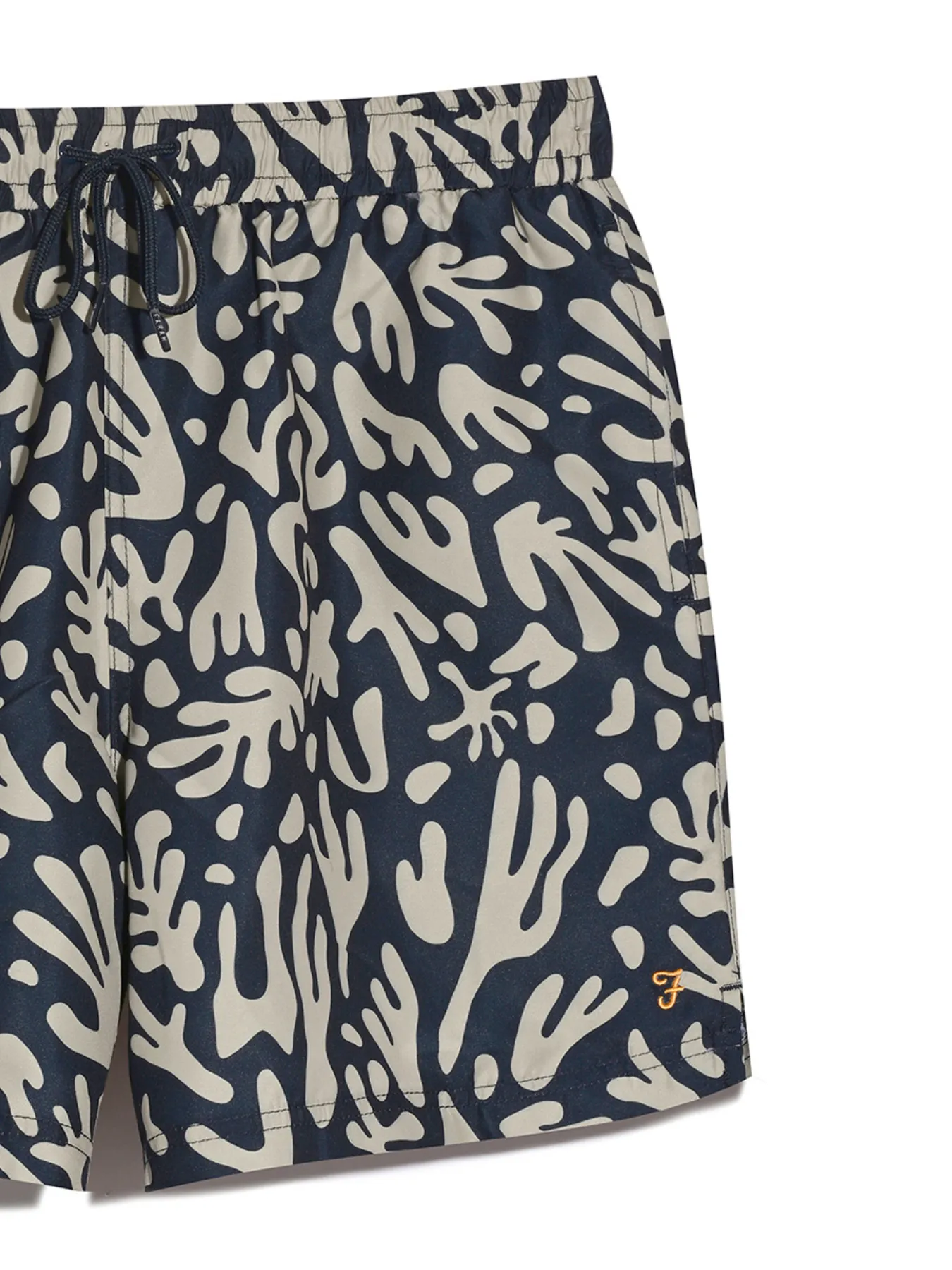 Colbert Regular Fit Reef Print Swim Short In True Navy