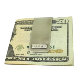 custom initials money clip