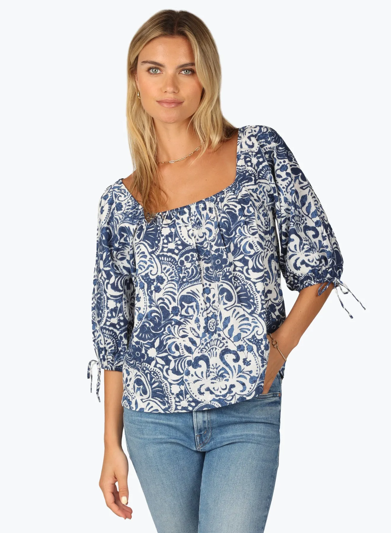 Dylan Emma Puff Slv Blouse