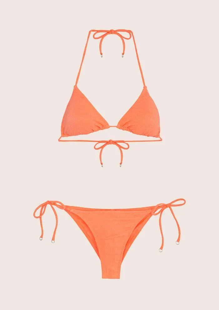 EFFEK BIKINI TRIANGOLO E SLIP BRASILIANO CORALLO