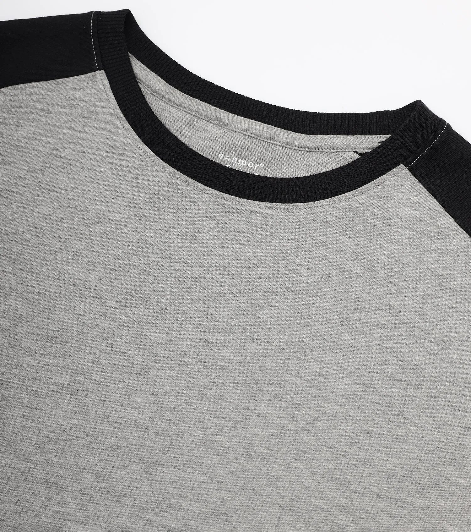 Enamor E306 Basic Cut and Sew Tee - Short Sleeve Cotton T-Shirt with Classic Cut & Sew Detail