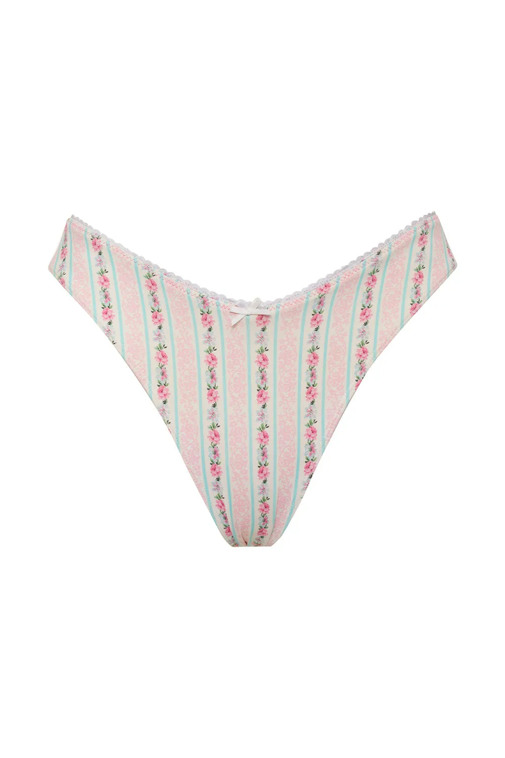 Enzo Floral Cheeky Bikini Bottom - French Holiday