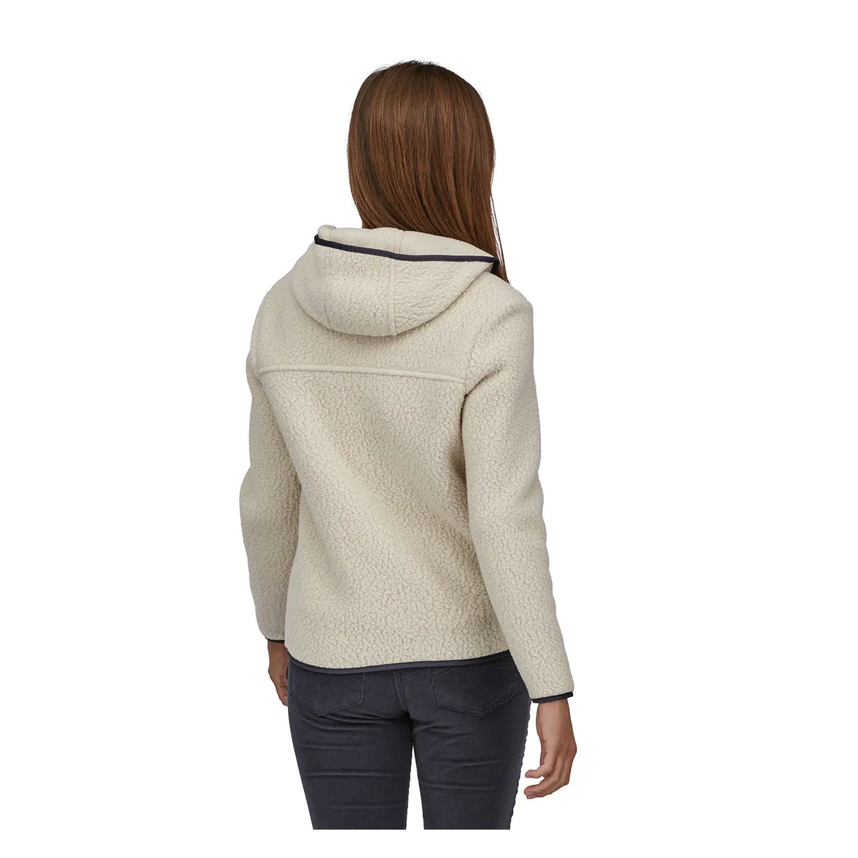 Felpa Donna Patagonia Retro Pile Fleece Hoody Bianco Panna