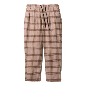 FLAGSTUFF FORWARD PLEATS PANTS (ORIGINAL CHECK)-PURPLE