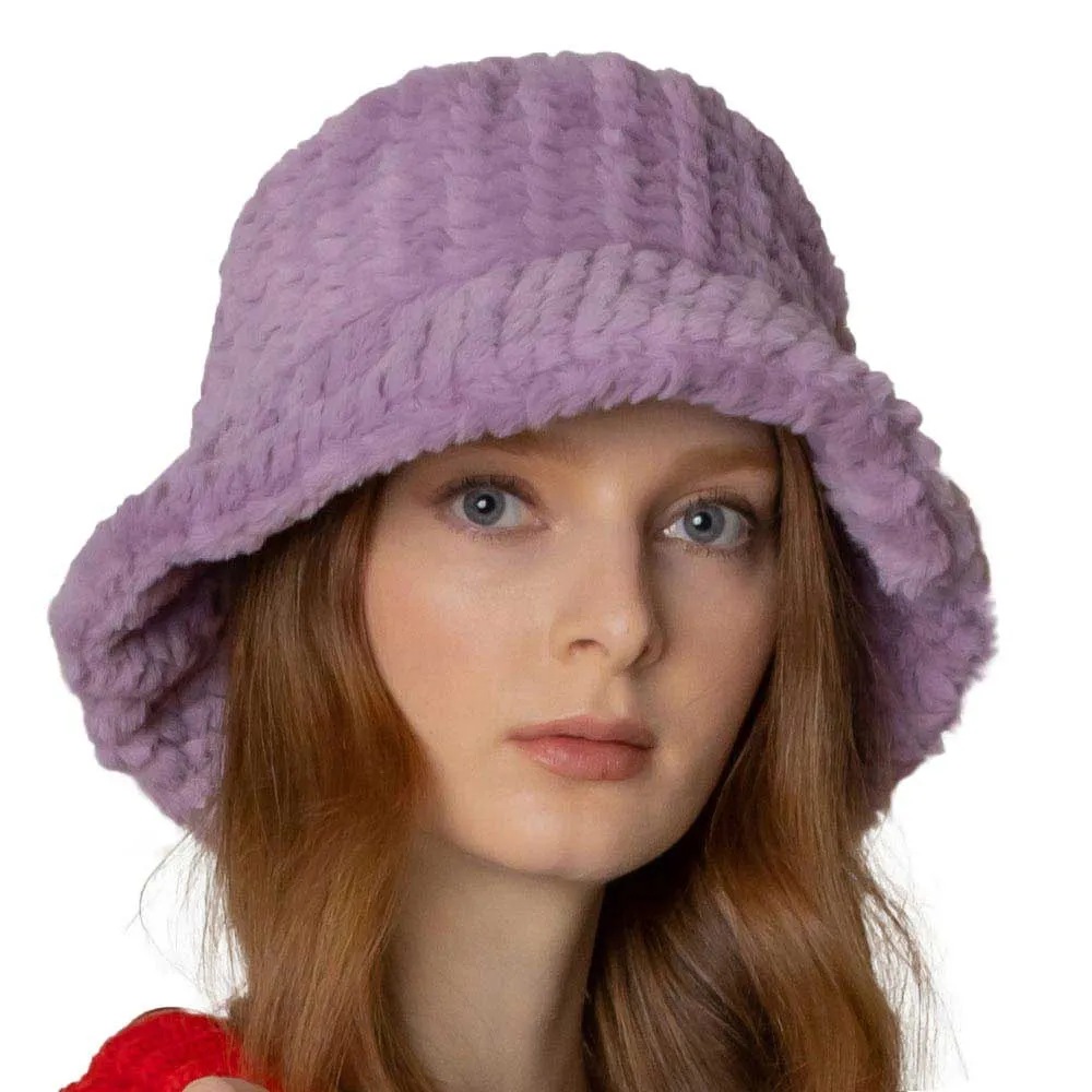 Fuzzy Faux Fur Bucket Hat